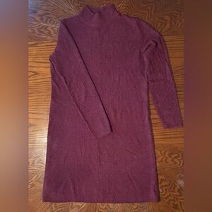 American Eagle Outfitters Heathered Berry Ribbed Sweater Dress Size XL